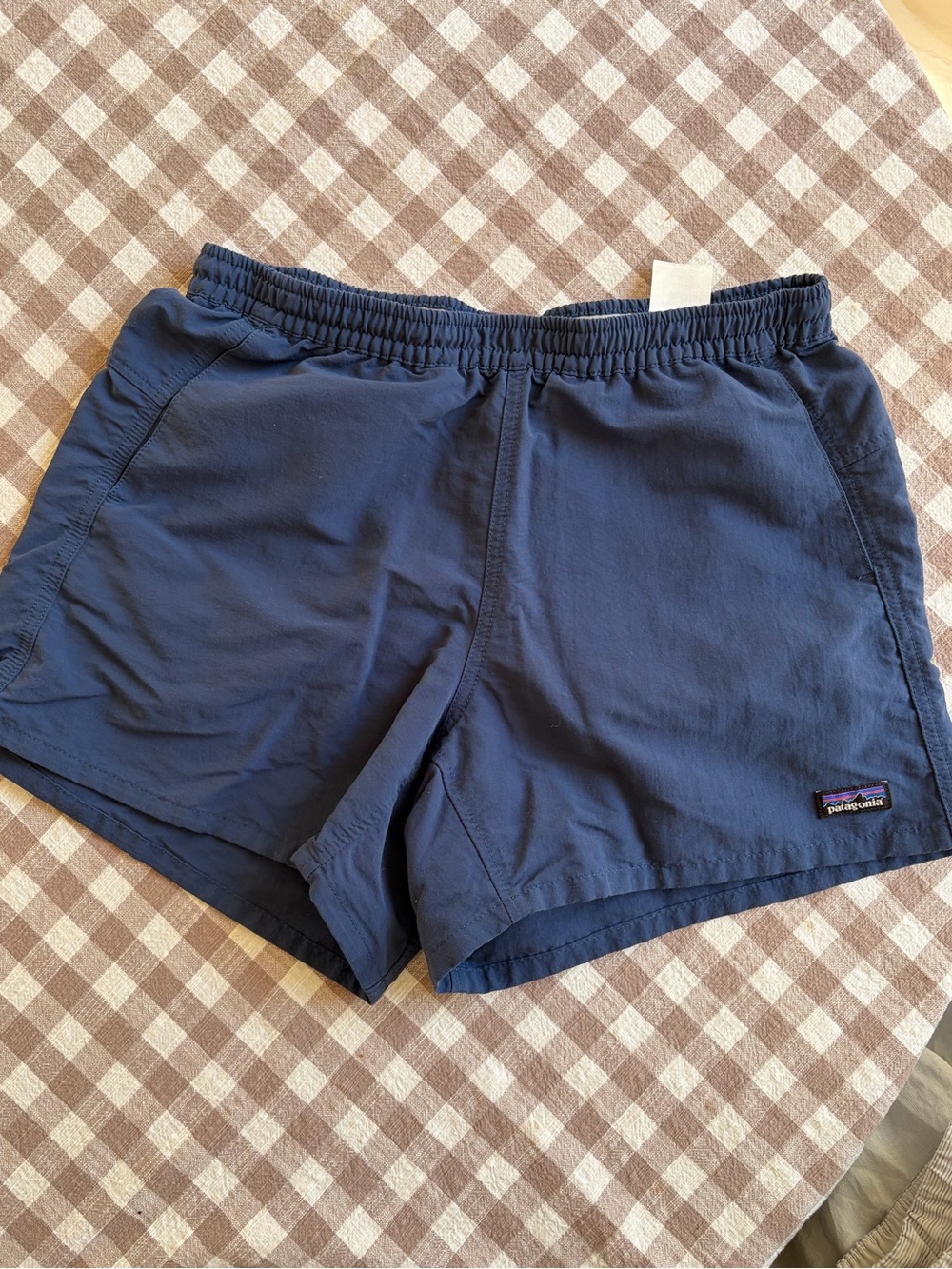 Patagonia Women's Navy Elastic-Waist Athletic Shorts